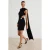 TRENDYOLMİLLA Dames Zwart Effen Kort / Mini Lang Bodycon Jurken
