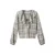 MANGO TEEN rechtvallende geruite blousetop met ruches – beige/wit/zwart