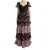 Floral Print Zijden Jurk Gelaagde Maxi Jurk