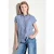 Cecil Dames Chambray linnen blouse in Blauw