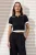 TRENDYOLMİLLA Dames Zwart Colorblock Kort Regular fit Blouses
