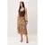 TRENDYOLMİLLA Dames Geel Paisley Midi Skater Rokken