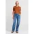 Hoge Taille Rechtafstaande Katoenen Denim Jeans