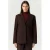 YAS regular blazer met linnen – donkerbruin