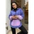 Oversized Pluche Halve Rits Sweatshirt