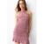 MANGO TEEN one shoulder jurk roze