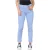 M&Co Dames jeans met hoge taille en taps toelopende rechte pijpen in hemelsblauw