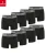 Phil & Co Zwarte Boxershorts Heren Multipack Zwart 8-Pack –