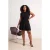 Trendyol Curve Dames Zwart Effen Kort / Mini Mouwloos Skater Grote maten Jurk