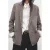 Mango geruit regular blazer grijs melange