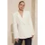 TRENDYOLMİLLA Dames Wit Effen Lang Getailleerd Blazers