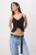 TRENDYOLMİLLA Dames Zwart Stippen Mouwloos Regular fit Blouses