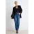 TRENDYOLMİLLA Dames Donkerblauw Effen Recht Normale taille Jeans