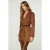 Bruin Alcantara-Look Jasje met Riem