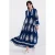 Geprinte V-hals Maxi-jurk