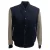 Bomberjack van Mr. P. Melton in marineblauwe wol en leer.