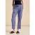 Street One Dames Viscose broek met print in Blauw