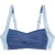 White Stuff Patchwork Panel Bikini Top Mid Blue