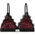 Mikuta The Red Hearts Crinkle Bralette Red