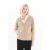 Caroll sweatvest met wol lichtbruin