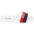 Ellesse Heren-slippers met open teen van badstof en drie strepen (Wit, Rood)