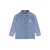 Daily7 denim overhemd met borduursels – middelblauw