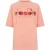 Diadora Dames Bloemen Runde Hals Raglan T-shirt (Koraal Rood)