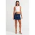 Gesmokt Katoenen Denim Minirok