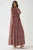 Geprinte Korte Mouw Viscose Maxi Jurk