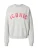 MYLAVIE by Sarah Harrison Sweatshirt ‘CREW NECK WITH GLITTER COLLEGE LETTERS’  grijs / pink