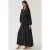 Gestructureerde V-hals Maxi-jurk met knoopdetails