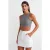 Dames Geribbelde Mouwloze Cropped Top