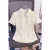TRENDYOLMİLLA Dames Ecru Effen Kort Peplum Blouses