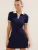 Trendyol Gebreide jurk  navy / wit