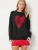 Happiness İstanbul Oversized trui  rood / zwart
