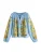 Next Blouse  lichtblauw / mosterd / groen