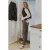 FREEQUENT high waist straight leg jeans met dierenprint – bruin