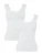 PIECES Top ‘Pieces Dames Top Kant PCBARBERA LACE 2-Pack Effen’  wit