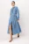 TRENDYOLMİLLA Dames Blauw Effen Maxi Lang Skater Jurken