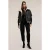 Motivi Oversized Shearling Coat With Zip And Pockets Black