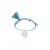 Luxenter 925 Sterling zilveren armband met gerhodineerd blauw katoen – Mi Sol