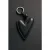Mikuta The Black Heart Leather Key Ring Black