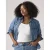 Levi’s Plus denim blouse – medium blue denim