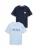 TOM TAILOR Shirt  navy / lichtblauw / wit