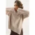 Dikke Oversized Ronde Hals Gebreide Trui