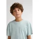 Petrol Industries gestreepte T-shirt mintgroen