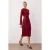 TRENDYOLMİLLA Dames Bordeaux Effen Midi Lang Avond / Dagelijks A-lijn Jurken