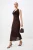 TRENDYOLMİLLA Dames Bruin Effen Maxi Mouwloos Recht Avond & Gala Jurk