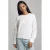 MANGO TEEN blousetop met smockwerk – wit