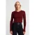 Dames Slim Fit V-hals Ribbeltrui